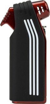 JEAN CLAUDE Piezo pipe lighter "Cardiff" red/black