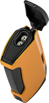 JEAN CLAUDE 2-flame jet cigar lighter "Diego" yellow/black