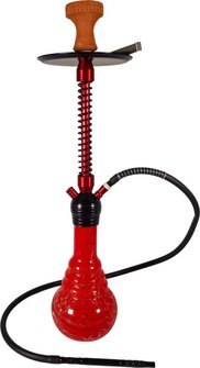 Shisha "Lamina" transparent, Aluminium red 1 / 65cm