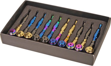 Metal pipe Rainbow assorted with screen 11cm