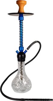 Shisha "Alima" transparent, Aluminium blue 1 / 65cm