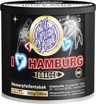 WP-Tabak 187 Tobacco " I Love Hamburg" 200gr-Dose