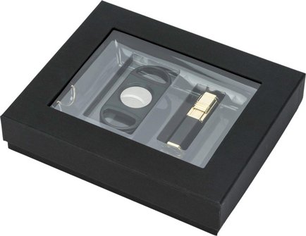 Cigar Set "Senator" consisting of: cigar ashtray black +